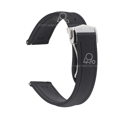 Bracelet universel à dégagement rapide, 20mm 21/22mm, 18/19mm/23mm/24mm, FKM, en caoutchouc, pour Omega Rolex Tissot Seiko