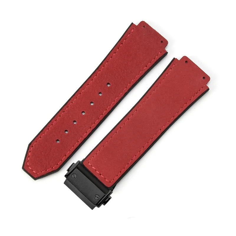 For Hublot BIGBANG Classic Fusion Leather Silicone Rubber Suede Watch Strap Dedicated Interface Lug System Band 26*19mm Bracelet