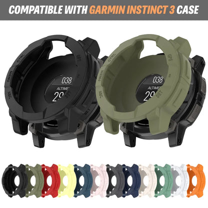 Silikon-Schutzhülle für Garmin Instinct 3 AMOLED, 45 mm, 50 mm, Stoßfänger-Rahmen für Garmin Instinct 3