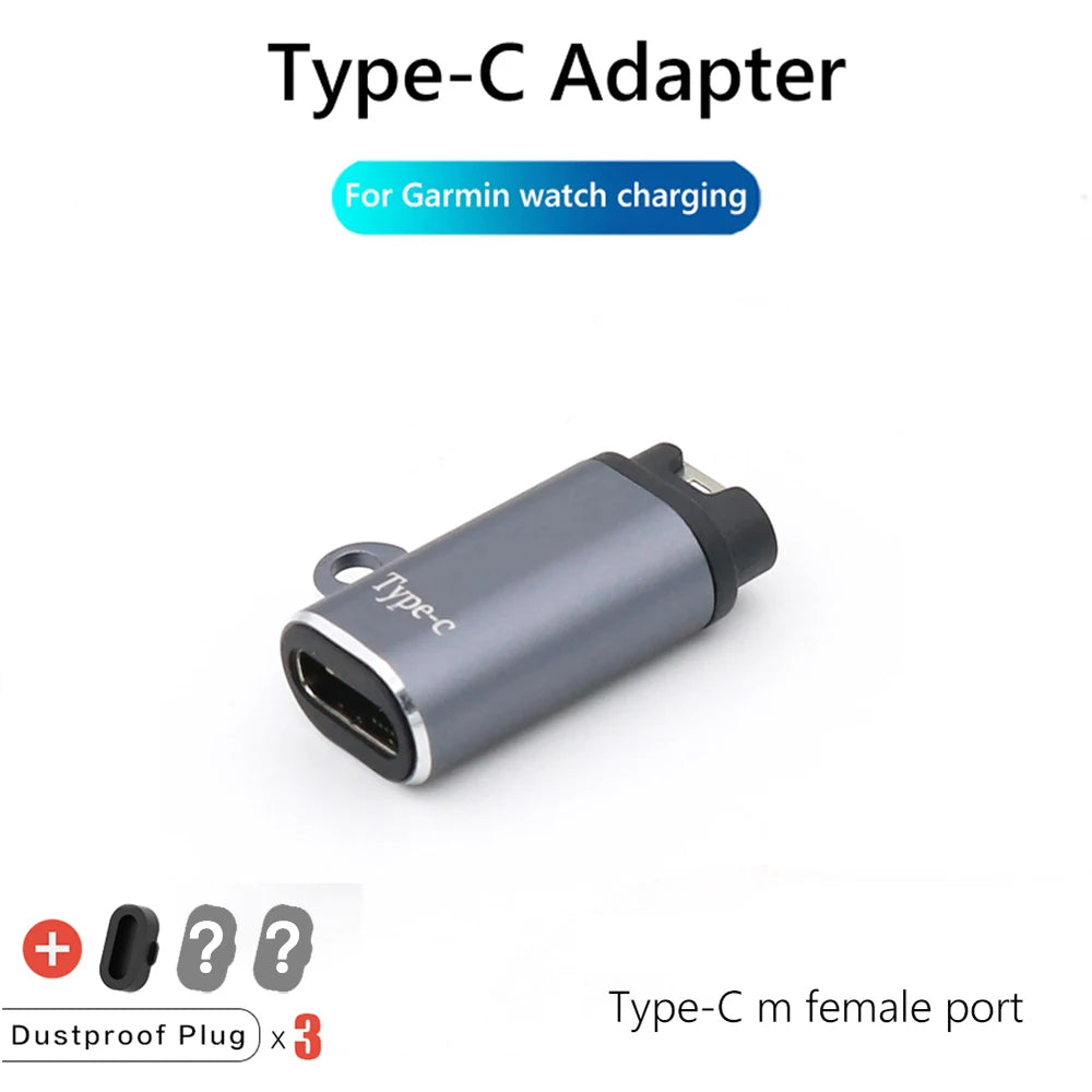 Adaptateur Portable de chargement de Type C/Micro USB/iOS, pour Garmin Fenix 7 7S 7X 6 6S 6X 5 5s 5X Venu 2 2S, convertisseur de chargeur de montre intelligente