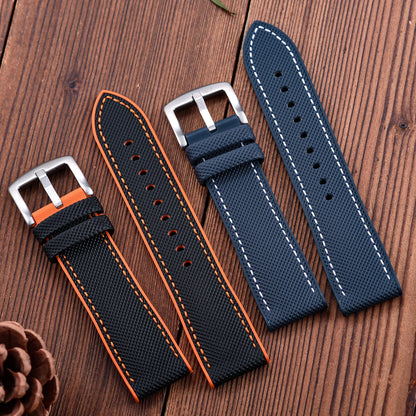 Bracelets de montre FKM en cuir hybride de qualité supérieure, 20mm 22mm, en caoutchouc fluoré FPM, étanche, unisexe pour chaque marque de montres de plongée