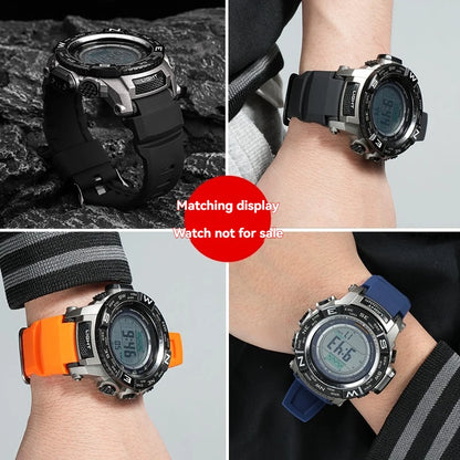 Bracelet de montre convexe en silicone souple, pour Casio PROTREK série PRW 3500 2500 5000 prw5100 PRG 250T 270 prg550 200