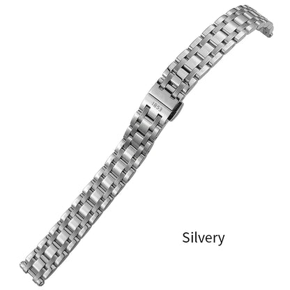 Cinturino per orologio in acciaio inossidabile, chiusura a farfalla, oro rosa, 12mm, SION L, T126, Tissot, Bellissima, Small Lady, T126010, 26mm