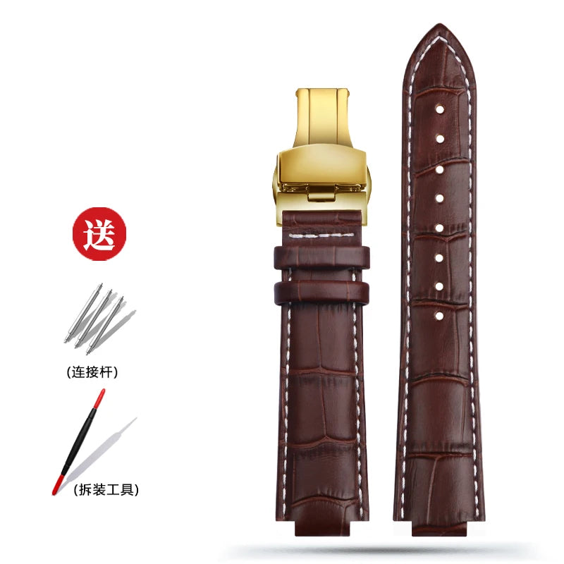 Cinturino dedicato per orologio LV serie Drum Q1121 per uomo e donna, cinturino in vera pelle Q114k.