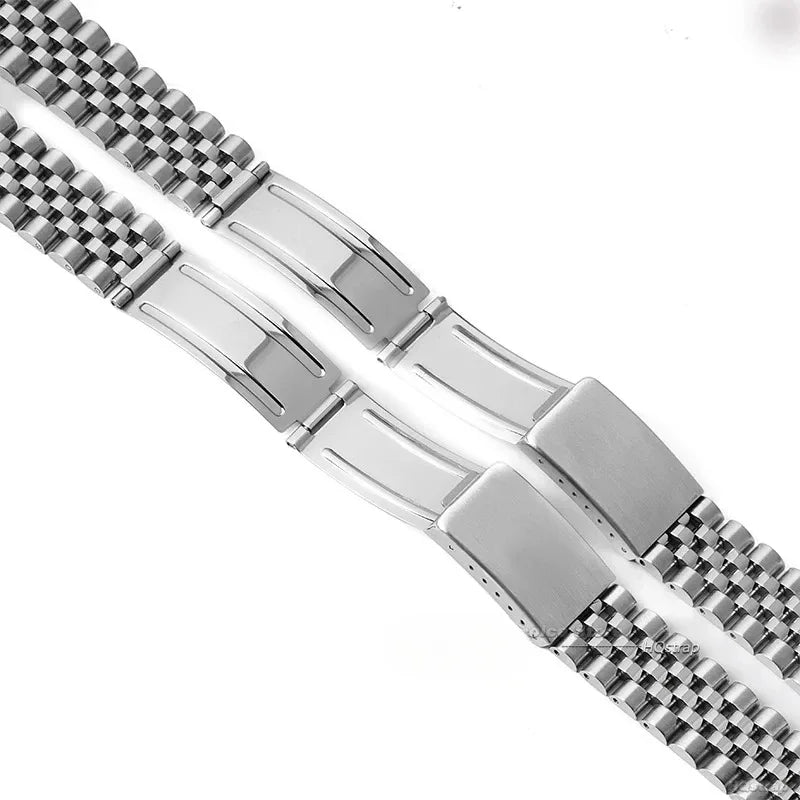 Bracciale per orologio Rolex DATEJUST in metallo massiccio, modello Jubilee Business, interamente in acciaio inossidabile, estremità curve, 18/19/22mm/20mm