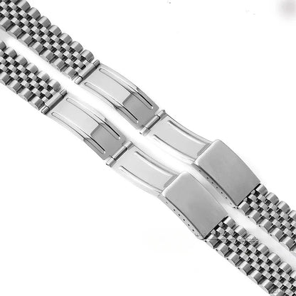 Bracciale per orologio Rolex DATEJUST in metallo massiccio, modello Jubilee Business, interamente in acciaio inossidabile, estremità curve, 18/19/22mm/20mm