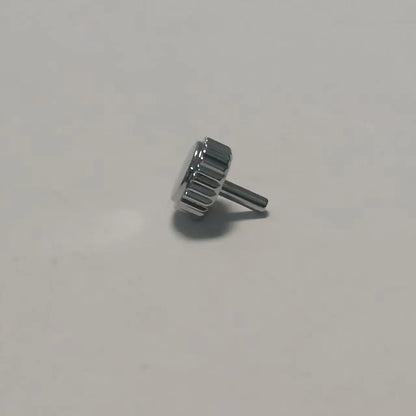 Couronne de montre de remplacement en acier inoxydable T5986, 6.0mm, trou de 2.0mm avec robinet de 0.9mm et épaisseur de 3.0mm