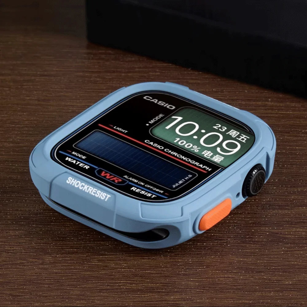 Silicone Case for Apple Watch 11 10 9 8 7 6 SE for iWatch 49mm 41mm 42mm 46mm 40mm 44mm 45mm