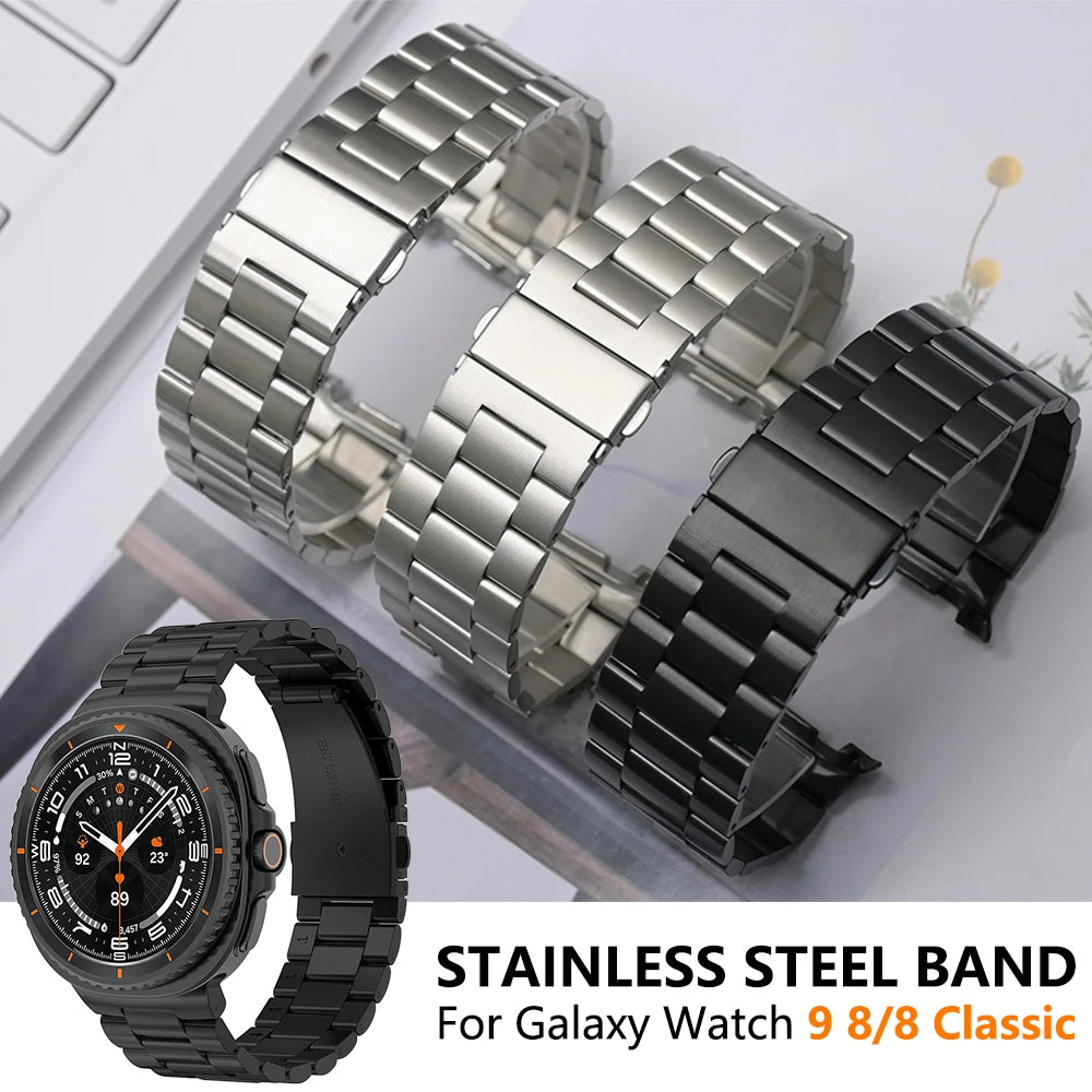 Stainless steel bracelet for Samsung Galaxy Watch Ultra 2, metal strap for Galaxy Watch 9 8 44mm 40mm 8 Classic 46mm