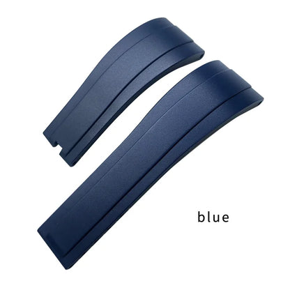 Bracelet de montre en caoutchouc naturel souple de 20 mm 21 mm, compatible avec Rolex Daytona Oyster Perpetual, noir, bleu, vert, bracelet de remplacement