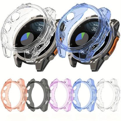 Custodia protettiva semi-chiusa in TPU per Garmin Fenix 8 da 43/47/51 mm, antigraffio, leggera, sottile, antiurto e antipolvere