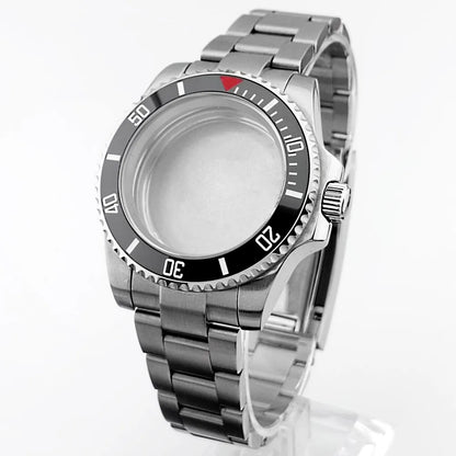    40.5mm sous-montre verre saphir boîtier en métal ajustement NH35/36/38 mouvement ajustement 28.5mm cadran pièces de montre accessoires boîte de montre bande