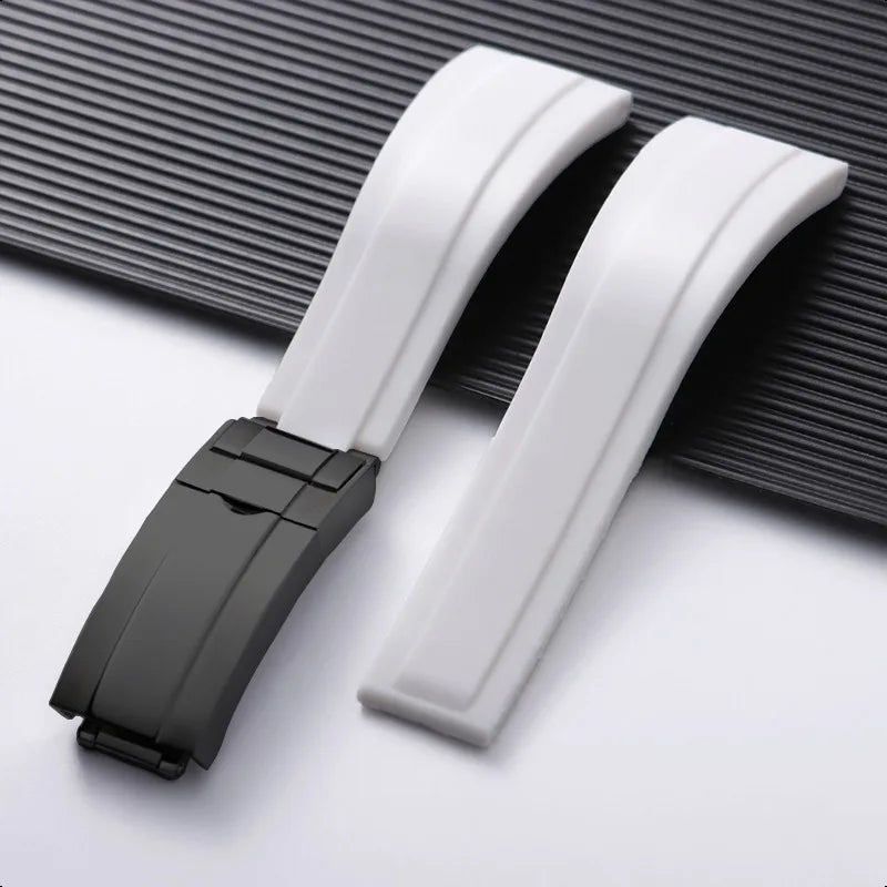 For Rolex 20mm Silicone Strap for Rolex Water Ghost Daytona Submariner, Rubber Silicone Watch Strap, Waterproof Bracelet