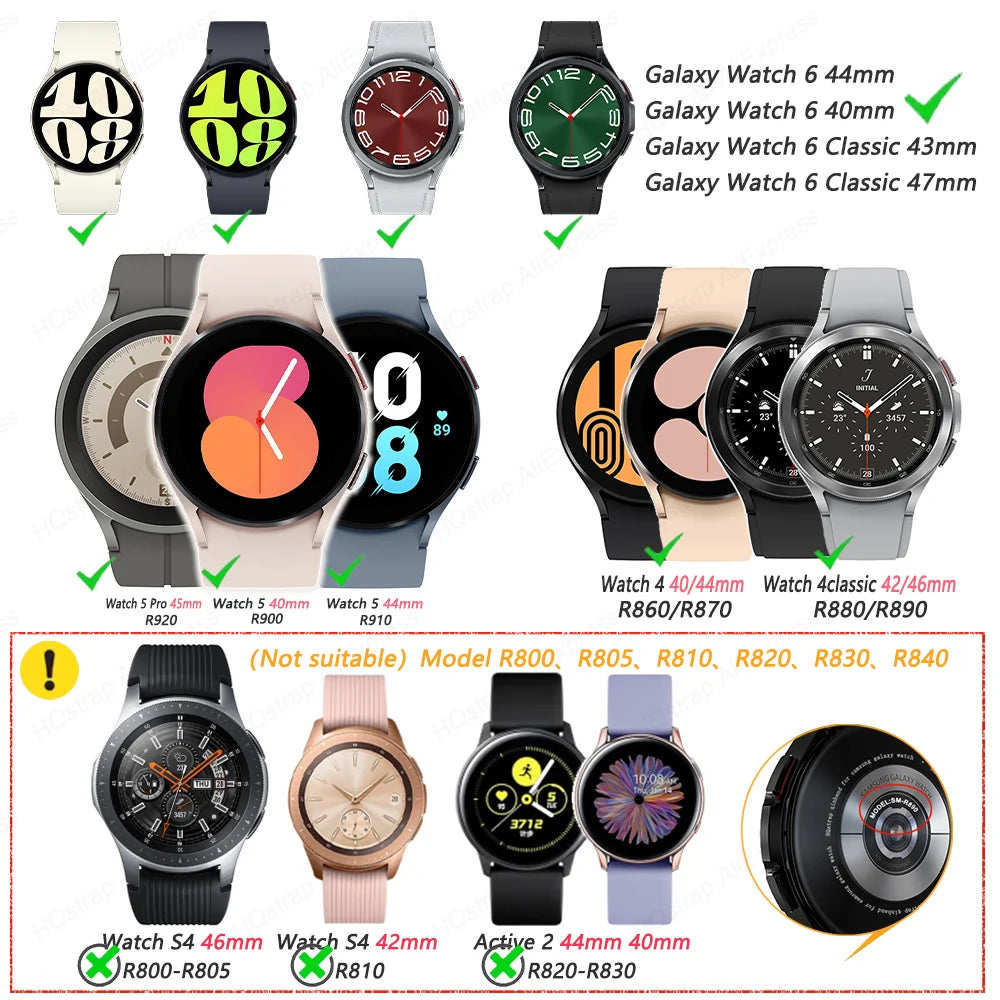 Titanium and Stainless Steel Bracelet, for Samsung Galaxy Watch 6 Classic 43 47mm 40/44mm, for Galaxy Watch 6 5 4, gapless