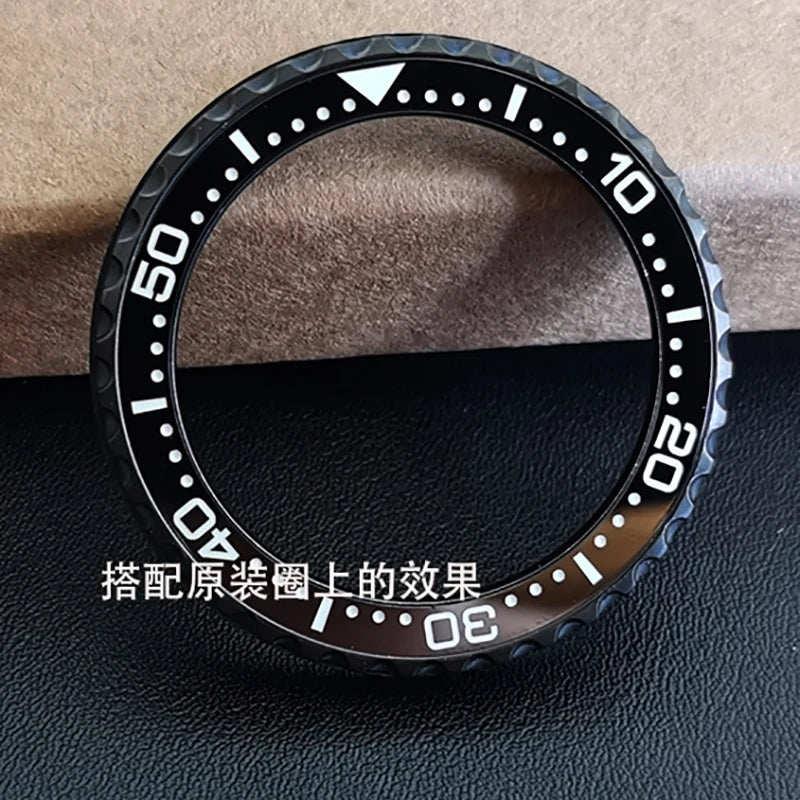 手表配件 1000米潜水表 石英金枪鱼 SBBN013/SBBN025/027 替换陶瓷计时表圈嵌件