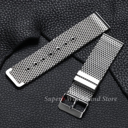 Bracelet milanais en maille 1.0 pour Seiko, 18/20/22/24mm, épaisseur 3mm, Bracelet de montre en acier inoxydable pour DW pour ceinture Omega