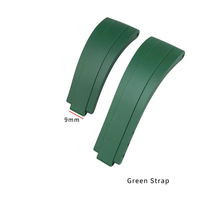 Correa de reloj de caucho para Rolex DayRequiSubmariner, correa de silicona estilo Oysterflex, cierre desplegable, 20 mm, 21 mm, 19 mm, 18 mm