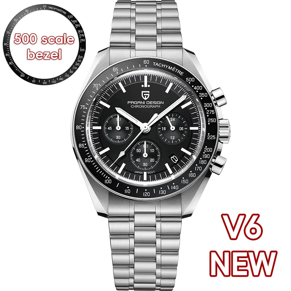 Orologio da uomo Moon 40mm con cronografo al quarzo - PAGANI DS N Tribute CK2998 Retro Sport