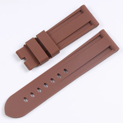 Bracelet de montre universel en silicone 20-26 mm noir jaune bleu vert rouge en caoutchouc pour Panerai Seiko Casio Huawei Samsung