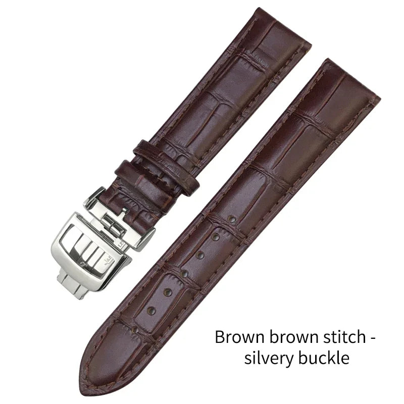Bracelet de montre en cuir véritable, 19mm, 20mm, 21mm, 22mm, pour Jaeger LeCoultre Master Moonphase, noir, bleu, marron, vert, bracelet de montre en cuir de vache