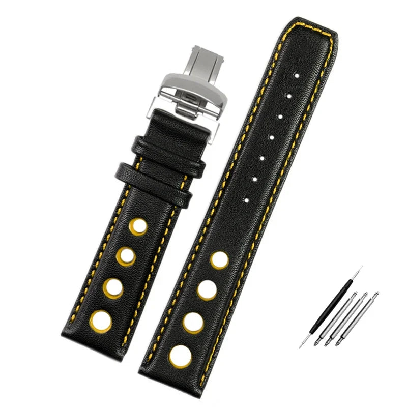 Bracelet en cuir véritable pour montre de sport Tissot 1853, Racing PRS516 T91 1853, couche supérieure en cuir de vache, 20mm, accessoires de bracelet Chopin