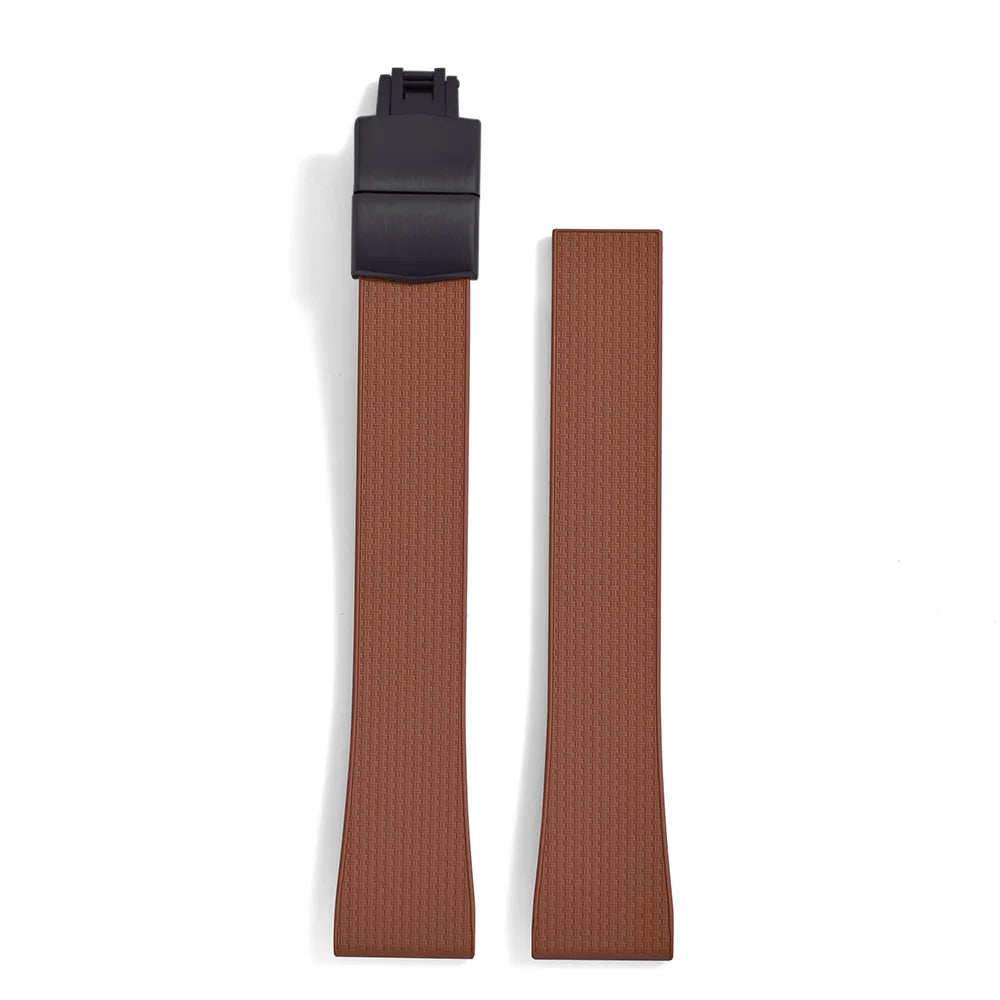 Original Stripess CTS FKM 20mm rubber watch strap for d-elug FKM CTS quick release watch strap silver butterfly buckle cut to size