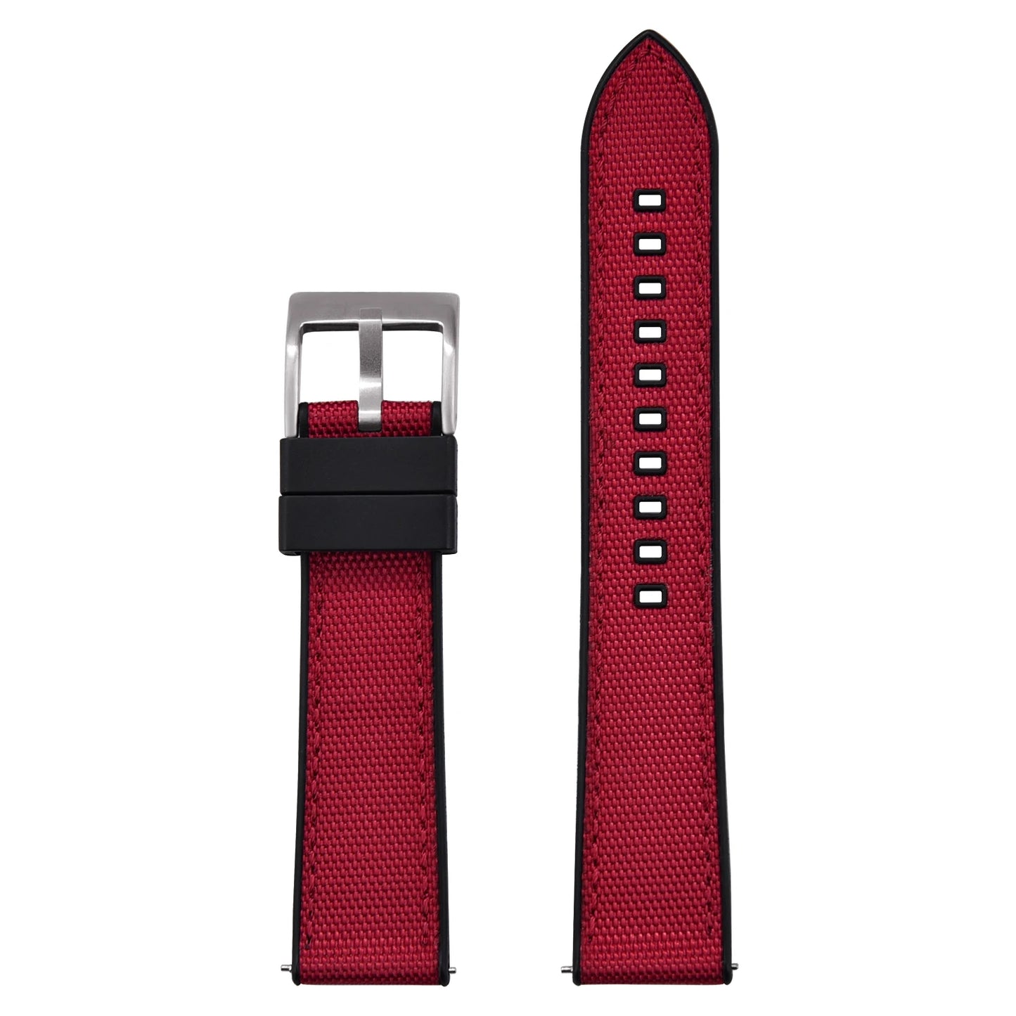 Bracelet de montre FKM en Nylon hybride de haute qualité 20mm 22mm bracelets de montre en caoutchouc fluoré en Nylon à dégagement rapide pour chaque marque montres de plongée