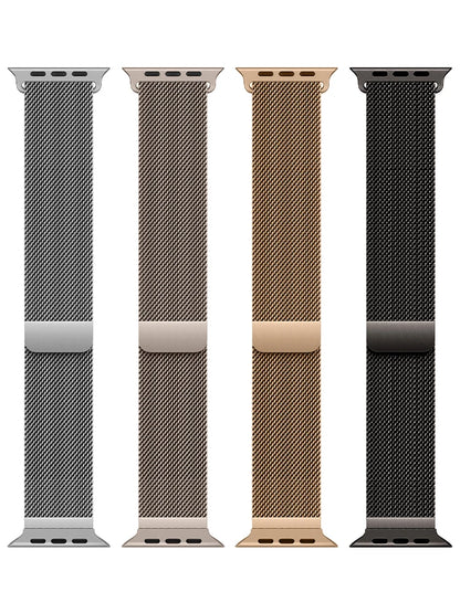 Apple Watch 米兰尼斯表带，46mm 44mm 45mm 40mm 42mm 41mm，适配 iWatch 系列 11 10 9 8 SE 7 6 Ultra 3 2