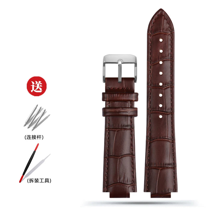Cinturino dedicato per orologio LV serie Drum Q1121 per uomo e donna, cinturino in vera pelle Q114k.