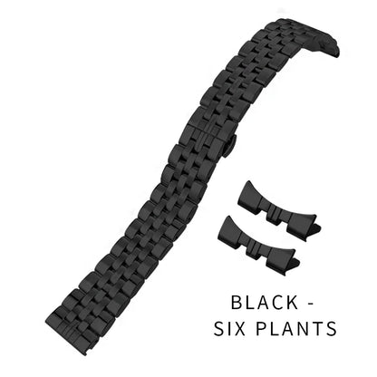 20mm, 21mm, 22mm, 23mm, 24mm Solid Stainless Steel Curved End Watch Bands with Installation Tools