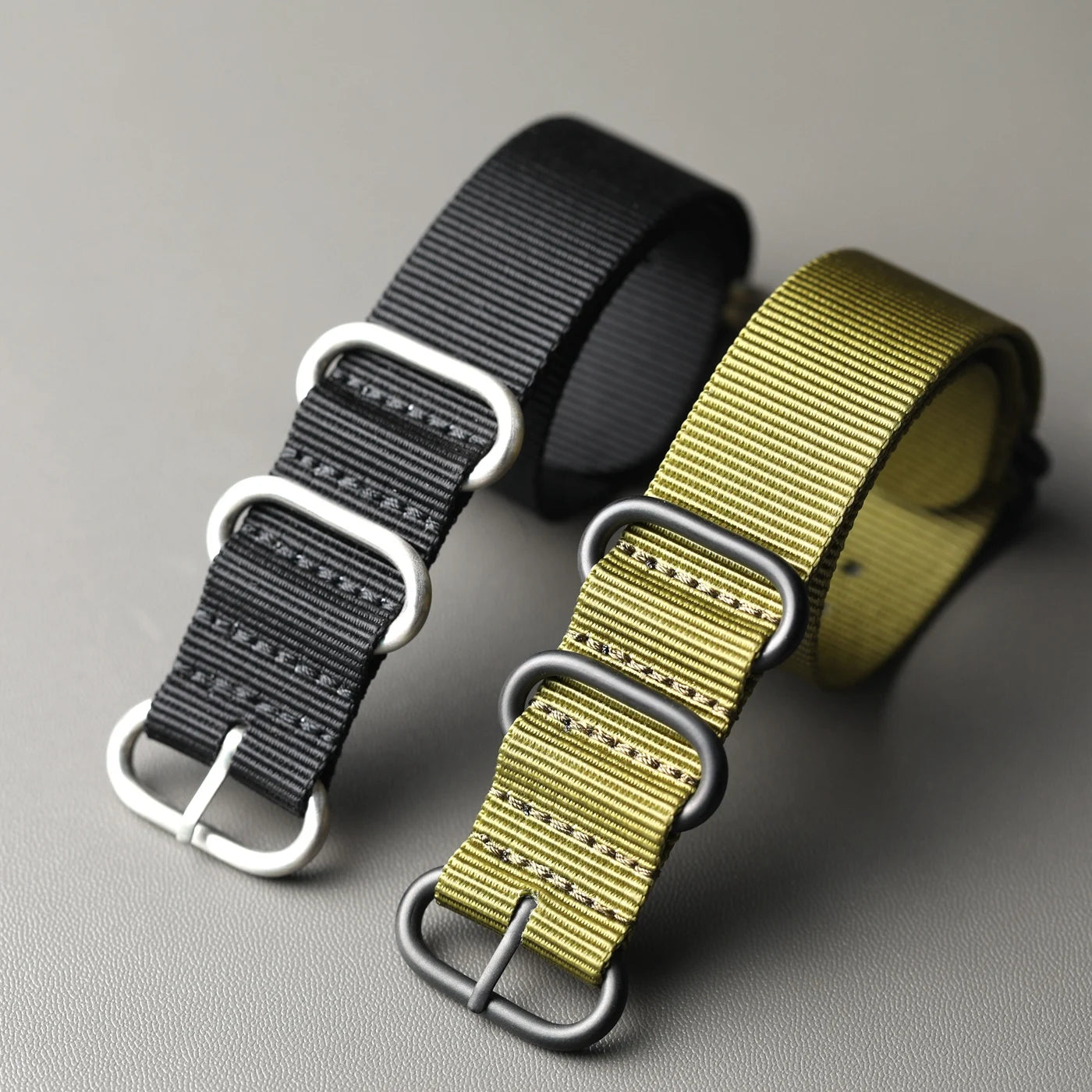 Nylon Watch Strap, 20MM 22MM 24MM, Wear-Resistant, Waterproof, Flexible, Black Green Retro G10 Pilot Watch Band