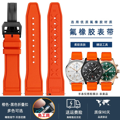 Cinturino per orologio in silicone morbido 20 mm 21 mm 22 mm per IWC Pilot | Cinturino sportivo a sgancio rapido | Sostituzione unisex impermeabile del cinturino in gomma