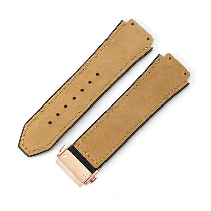 For Hublot BIGBANG Classic Fusion Leather Silicone Rubber Suede Watch Strap Dedicated Interface Lug System Band 26*19mm Bracelet