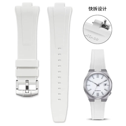 FKM-Cinturino per orologio in gomma fluorurata da uomo e donna, estremità convessa speciale, a sgancio rapido, Citizen NJ0150, NJ0151, NJ0158, 9 mm