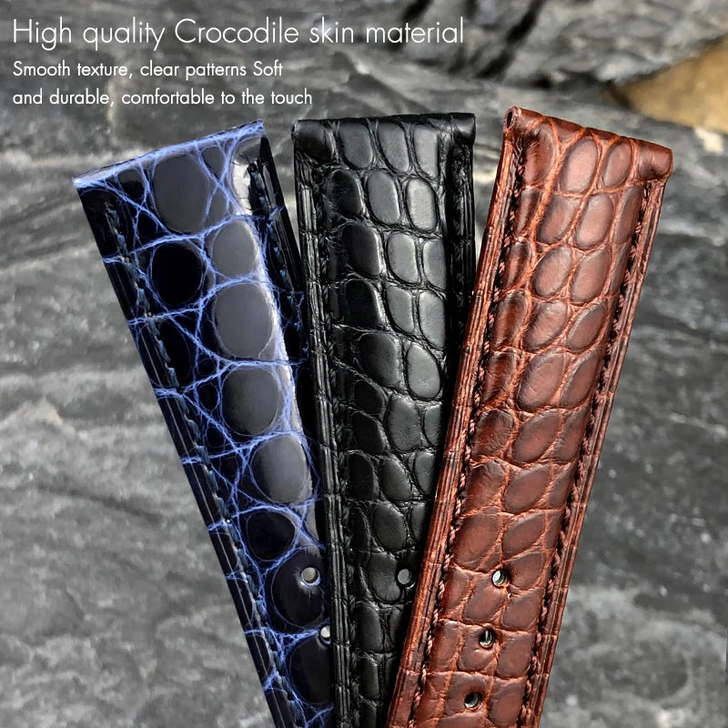 Luxurious Crocodile Leather Watch Strap, 20mm 19mm 21mm 22mm, for Patek Philippe 5227 5146 5147, American Alligator Watch Band