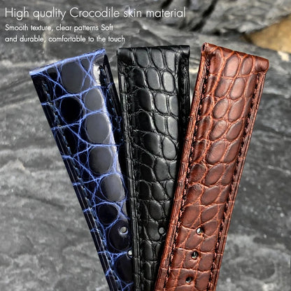 Luxurious Crocodile Leather Watch Strap, 20mm 19mm 21mm 22mm, for Patek Philippe 5227 5146 5147, American Alligator Watch Band