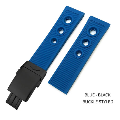 Bracelet de montre en caoutchouc de Silicone, 19mm 20mm 21mm 22mm 23mm 24mm, adapté au bracelet de montre Breitling Avenger Heritage Superocean Tudor Longines