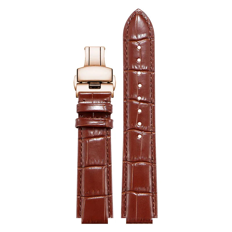 Convex leather watch strap for Ulysse Nardin MARINE 6300 263 6319, men's and women's strap, 24x12MM 26x12MM, blue strap accessory