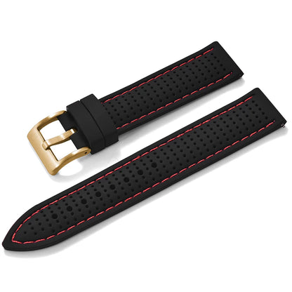 Bracelet de montre sport en silicone à dégagement rapide - Bracelet en caoutchouc souple respirant et imperméable, ajustement universel 18 mm 20 mm 22 mm pour hommes et femmes