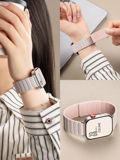 Bracelet magnétique en Silicone pour Huawei Watch Fit 5 4 Pro 4, nouveau bracelet d'hiver respirant pour Huawei Fit 3 2 1