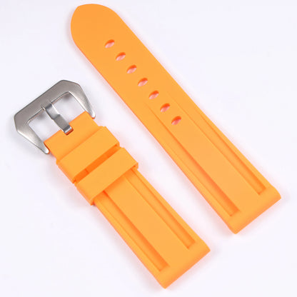 Bracelet de montre universel en silicone 20-26 mm noir jaune bleu vert rouge en caoutchouc pour Panerai Seiko Casio Huawei Samsung