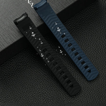 20mm 橡胶表带，兼容欧米茄海马系列300