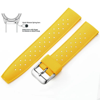 Bracelet de montre en Silicone Tropical bracelet de montre à dégagement rapide 18mm 20mm 22mm bracelet de montre intelligente Tropic en caoutchouc pour Oris Seiko Citizen