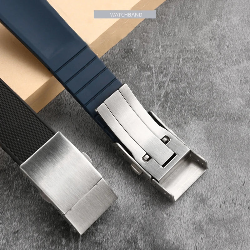 Rubber and silicone watch strap, 21mm, for Longines, Quest, Hydroquest, L3, waterproof belt, folding buckle, accessories