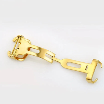 Pour fermoir déployant Cartier 12mm 14mm 16mm 18mm, boucle de montre en acier inoxydable de remplacement, compatible avec les bracelets à boucle simple et double.