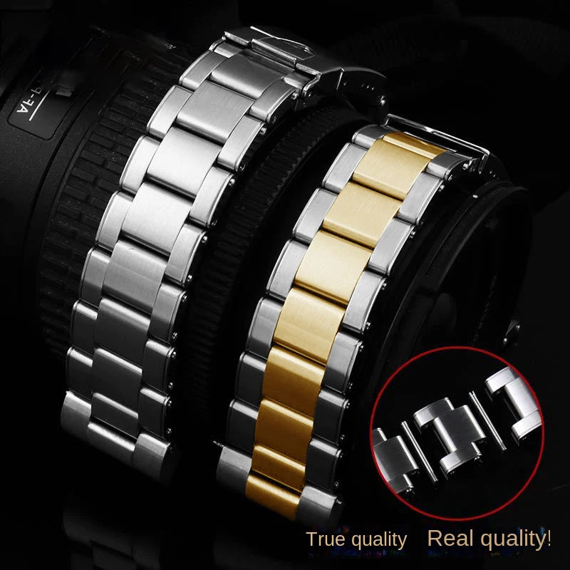 Cinturino per orologio in metallo per Tudor Black Bay 1958, fiorellino rosso, fiorellino nero, 79200R, cinturino in acciaio inossidabile curvo, 22mm