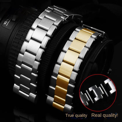 Cinturino per orologio in metallo per Tudor Black Bay 1958, fiorellino rosso, fiorellino nero, 79200R, cinturino in acciaio inossidabile curvo, 22mm
