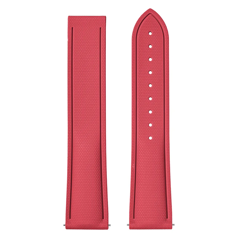 Bracelet montre en caoutchouc florocarbone - avec ou sans Surpiqures / Rapide / Déployante