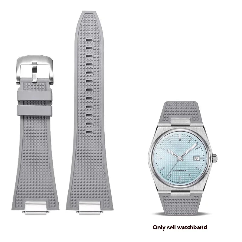 Bracelet de montre en Silicone à dégagement rapide 27mm pour Tissot PRX T137.407 T137.410, Bracelet de montre en caoutchouc fluoré de haute qualité pour hommes