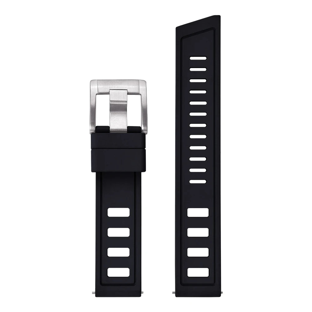 Bracelet de montre FKM Fluorubber de qualité supérieure, étanche, bracelets de montre intelligents à dégagement rapide, 20mm, 22mm, chaque marque de montres de plongée